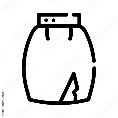 pencil skirt line icon