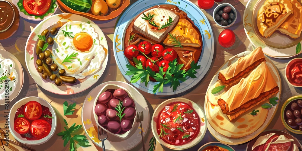 custom made wallpaper toronto digitalvariety of dishes from Turkish cuisine