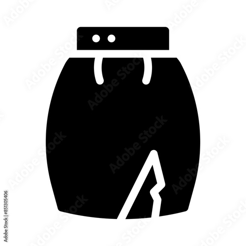 pencil skirt glyph icon