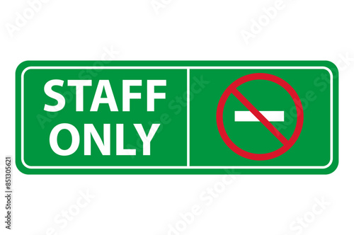 Only staff icon, danger zone symbol, safety entry person sign vector illustration