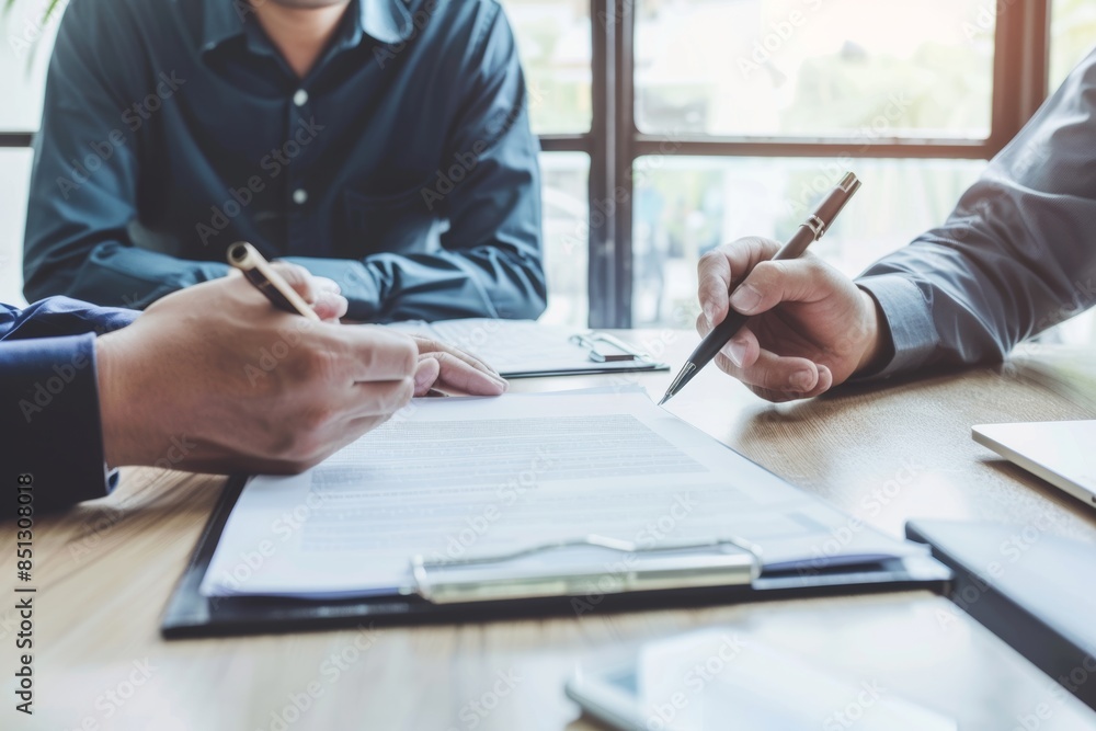 Financial consultation. Group of businessman in a business meeting Financial consultation. Group of businessman in a business meeting