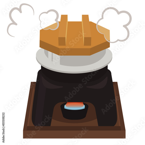 食事_釜飯の釜　かまど