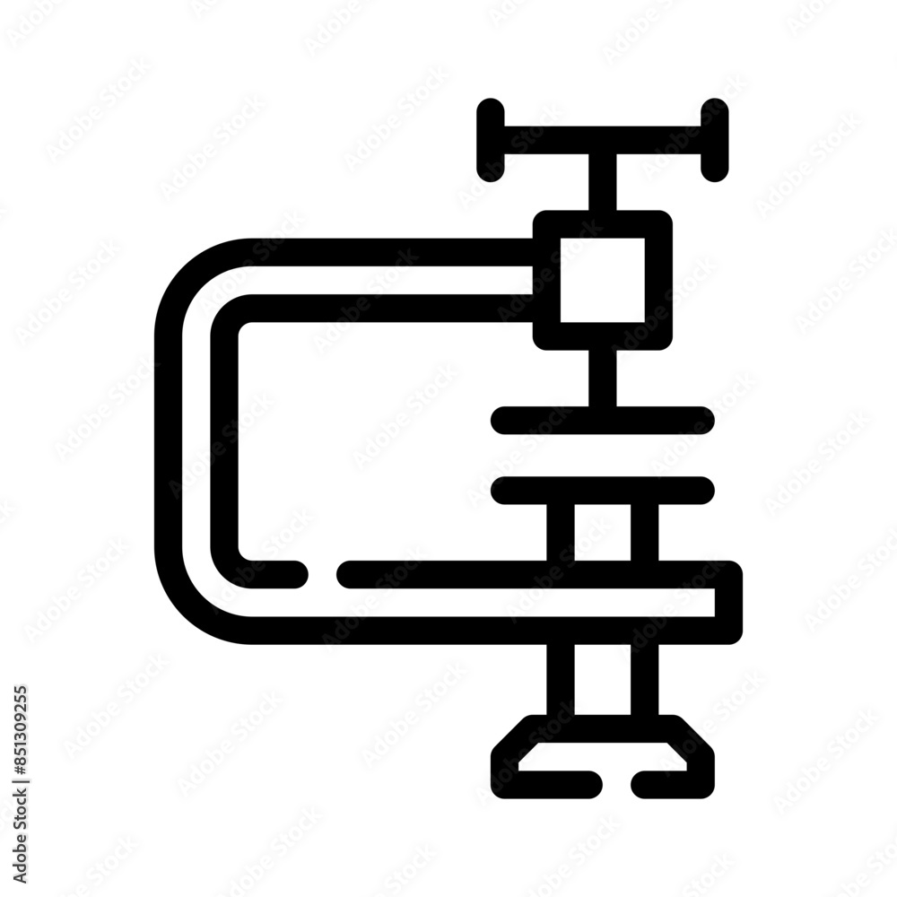clamp line icon clamp line icon