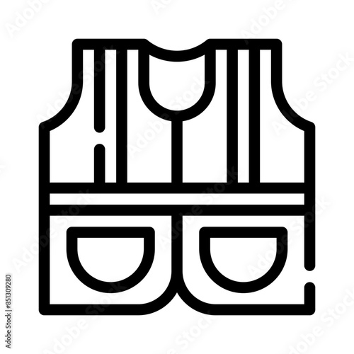 high visibility vest line icon