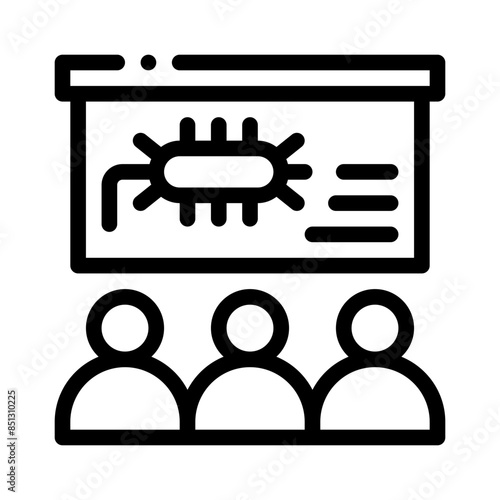 bacterium line icon