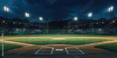 Wallpaper Mural Baseball field - baseball diamond inside empty stadium Torontodigital.ca