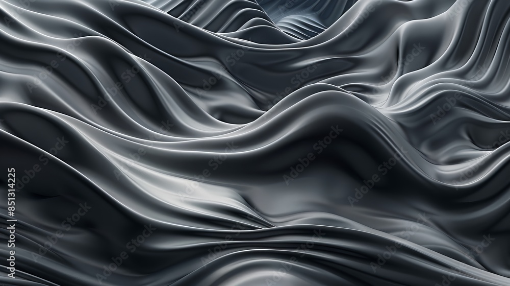 Abstract Metallic Waves - Futuristic and Elegant Fluid Metallic Surface with Smooth Curves and Ripples Abstract Metallic Waves - Futuristic and Elegant Fluid Metallic Surface with Smooth Curves and Ripples