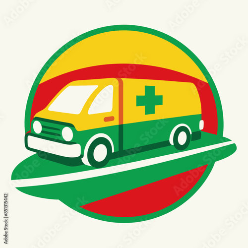 transportation with a van vector illustration