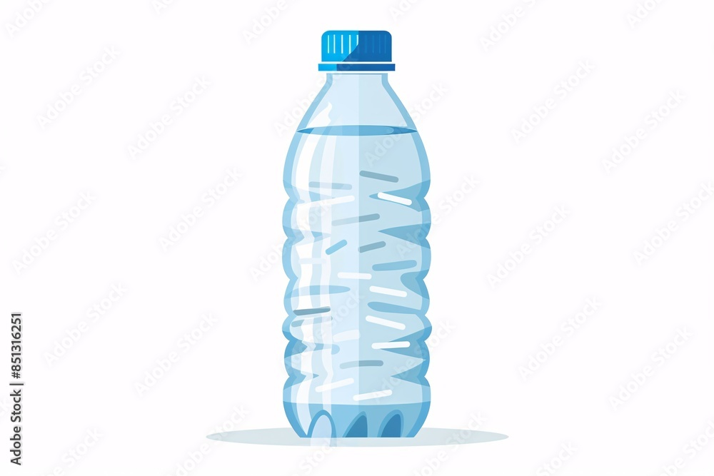 Flat style water bottle icon on white background. Flat style water bottle icon on white background.