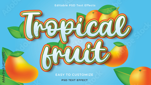 Tropical Fruit Text Style Effect