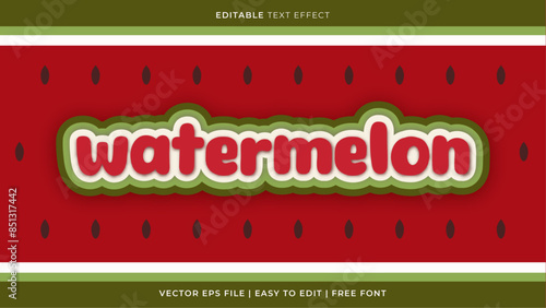 Editable text effects template design with fruits theme and cheerful colors