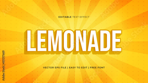 Editable text effects template design with fruits theme and cheerful colors