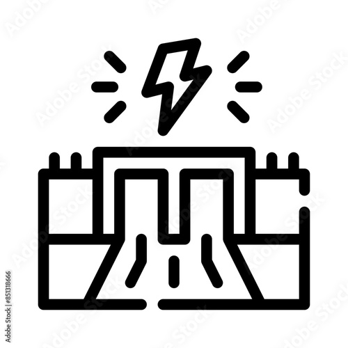 hydroelectricity line icon