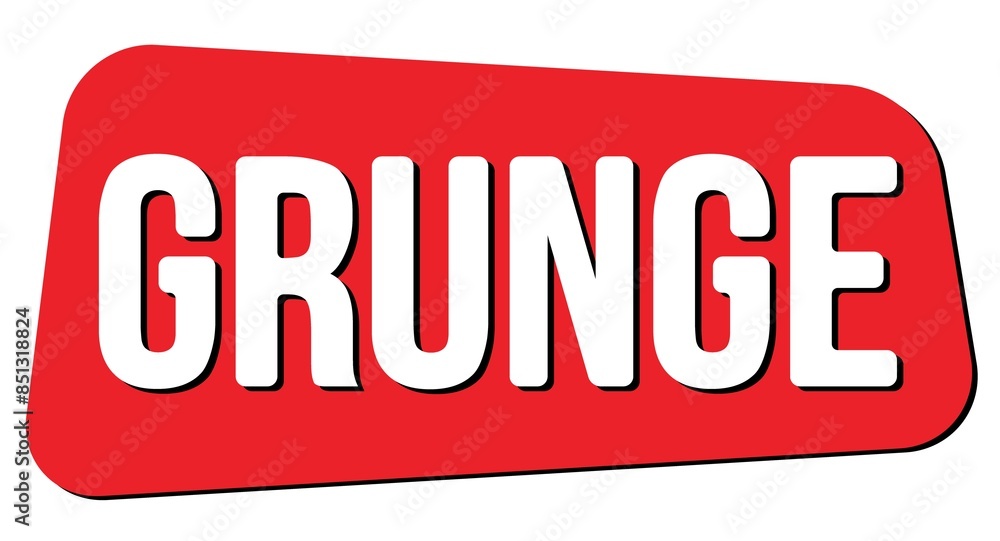GRUNGE text on red trapeze stamp sign. GRUNGE text on red trapeze stamp sign.