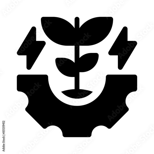 sustainability glyph icon