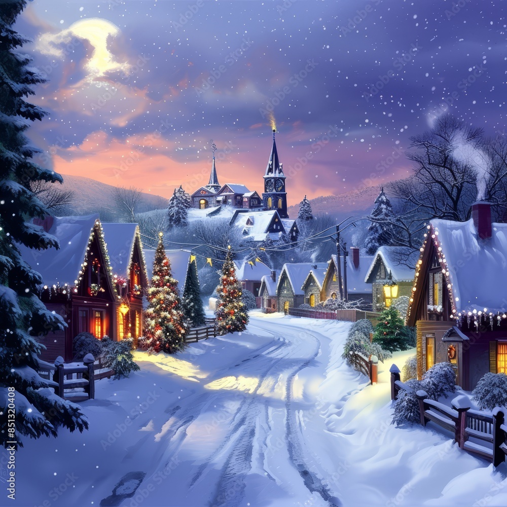 Snow-Covered Environment During the Christmas Season Snow-Covered Environment During the Christmas Season
