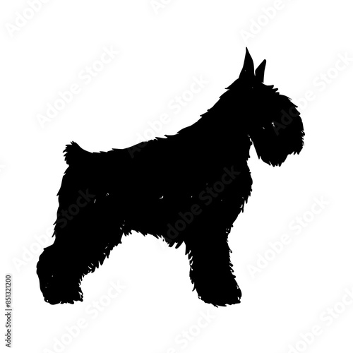 Schnauzer dog silhouette vector illustration