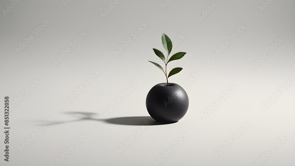 Create a minimalist composition with a single object against a plain background. Create a minimalist composition with a single object against a plain background.