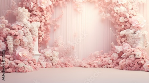 Wedding backdrop, vignette, background. Wedding decorations.