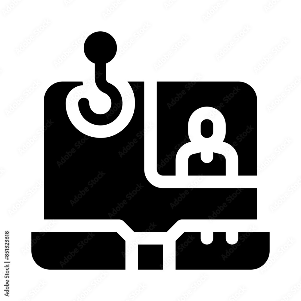 Fototapeta premium laptop glyph icon