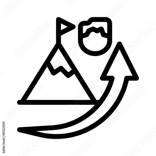 conquer line icon