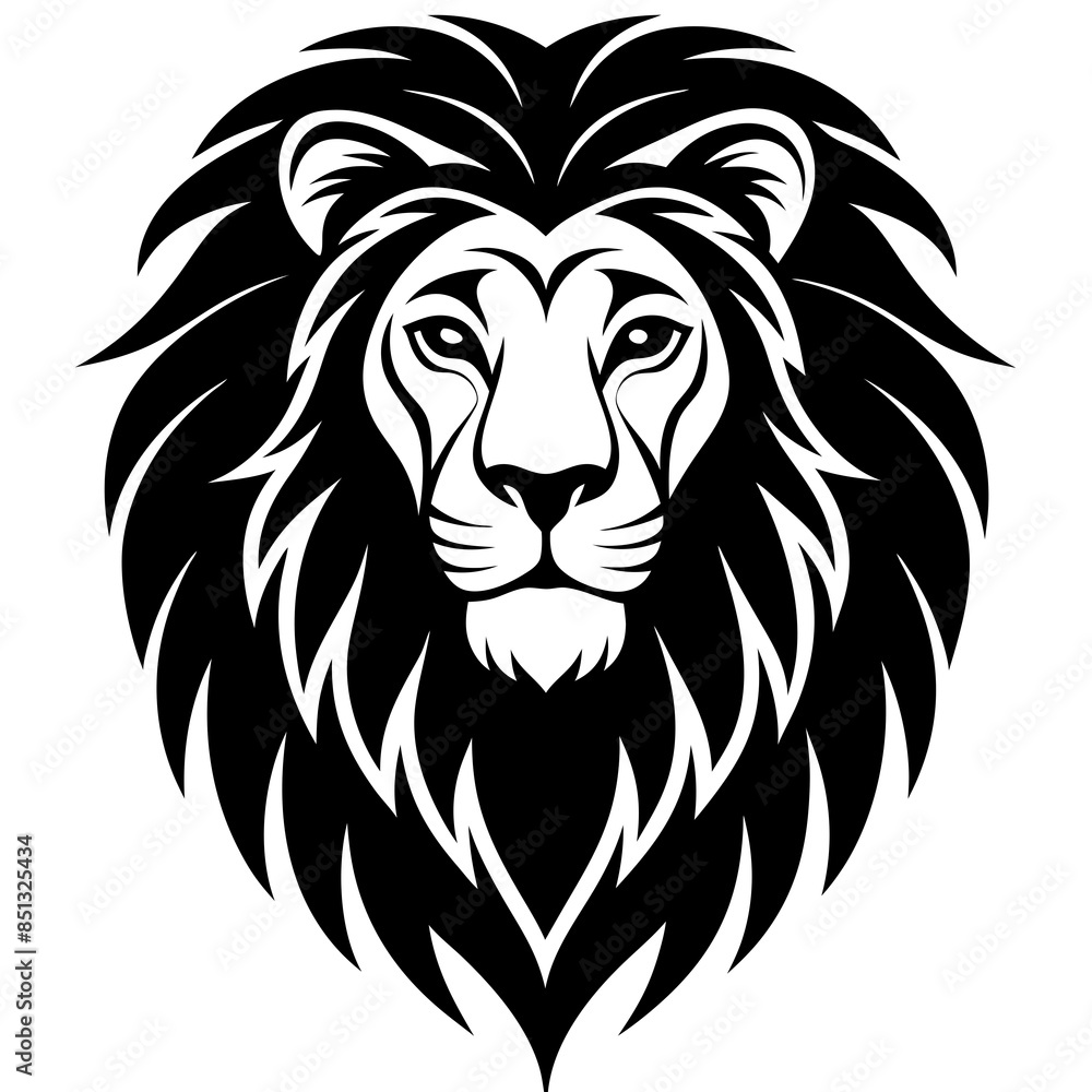 Obraz premium Line head logo silhouette vector art illustration