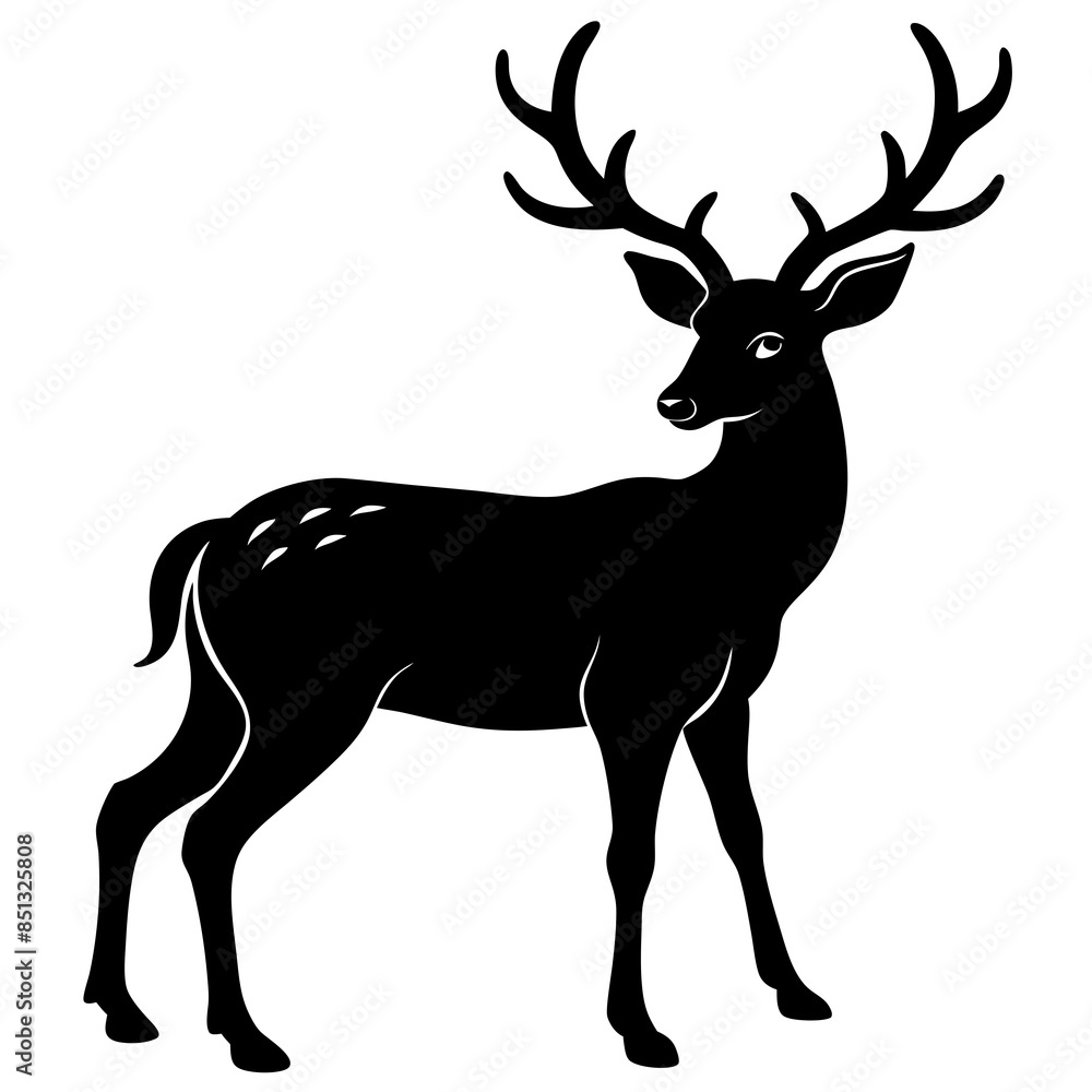 deer icon silhouette vector illustration deer icon silhouette vector illustration