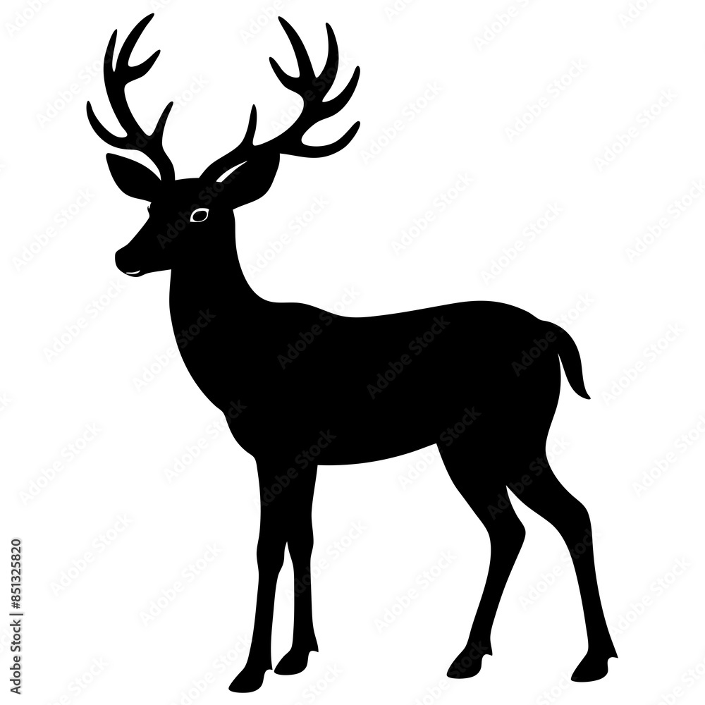 Obraz premium deer icon silhouette vector illustration