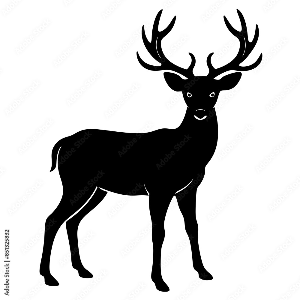 Fototapeta premium deer icon silhouette vector illustration