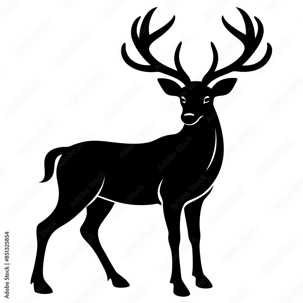deer icon silhouette vector illustration deer icon silhouette vector illustration