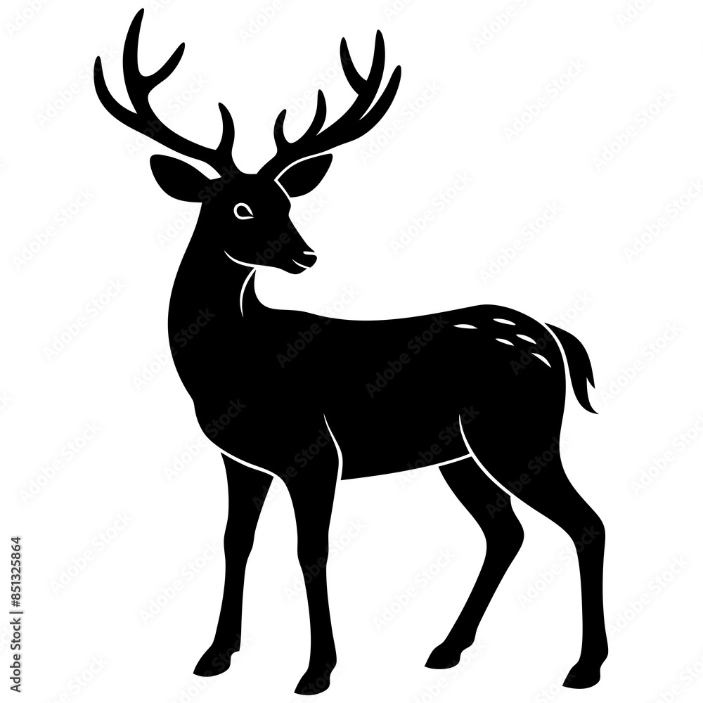 deer icon silhouette vector illustration deer icon silhouette vector illustration