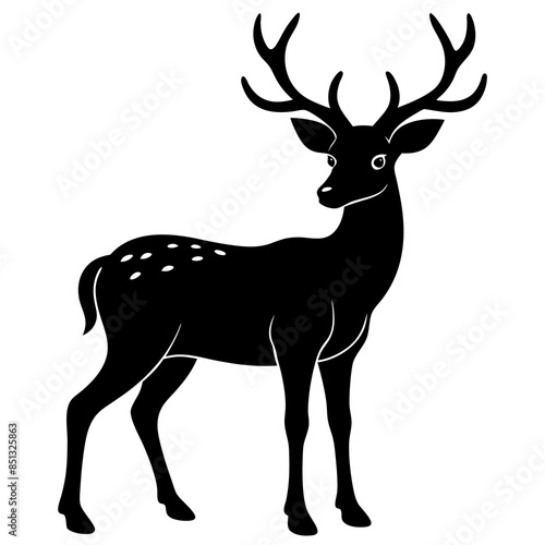 deer icon silhouette vector illustration