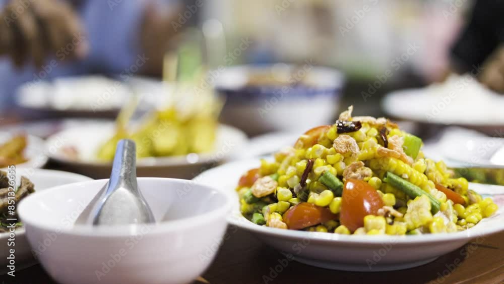 Asian Family Having Dinner Together At Home. Asian Family Having Dinner Together At Home.