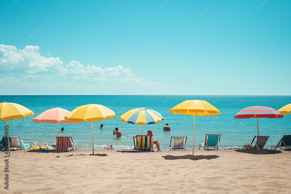 Summer holiday and travel background on the sunny sandy beach Summer holiday and travel background on the sunny sandy beach