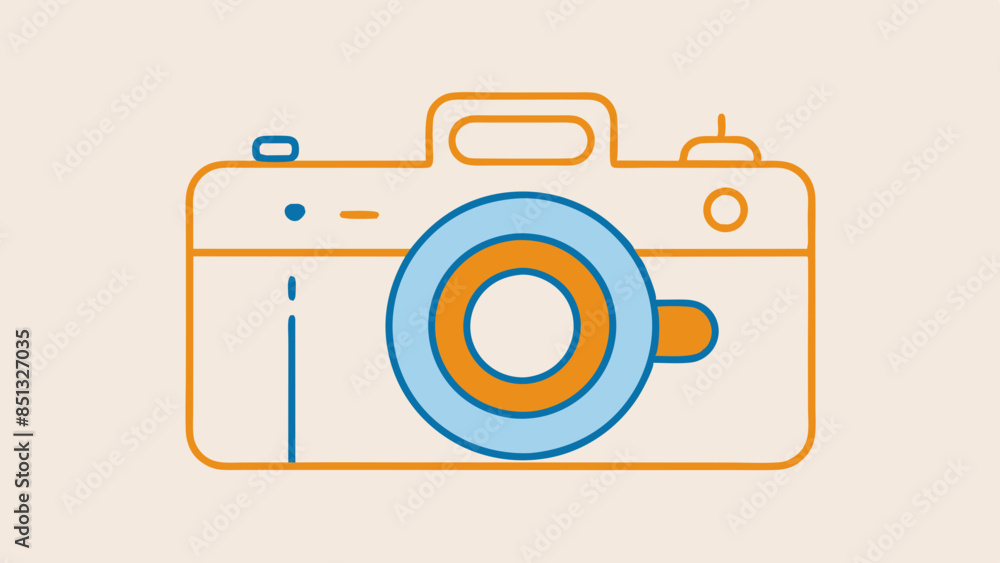 A photography line art camera illustration, ideal for photography blogs. A photography line art camera illustration, ideal for photography blogs.