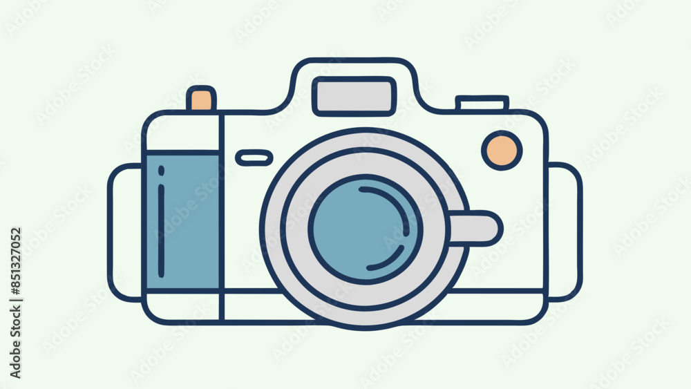 A photography line art camera illustration, ideal for photography blogs. A photography line art camera illustration, ideal for photography blogs.