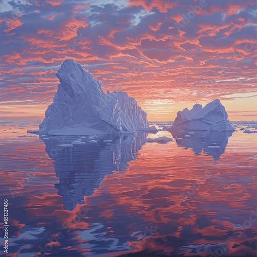 Icy Sunrise Horizon © Louis Deconinck