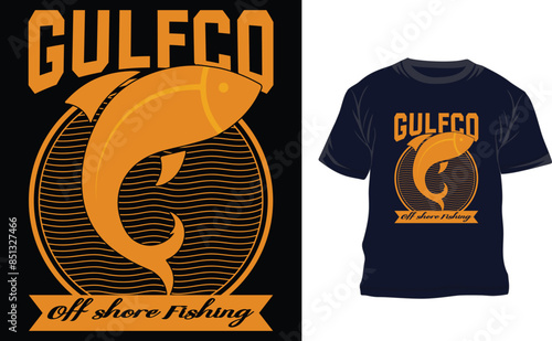 Fish vector T shirt design Creative fish catching t shirt design