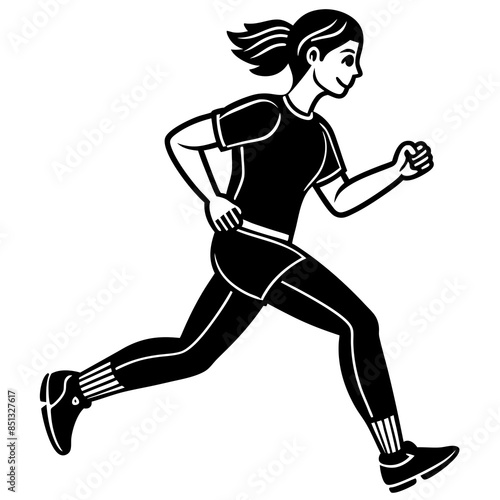 running person illustration