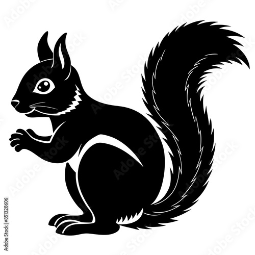 Squirrel sitting vector illustration