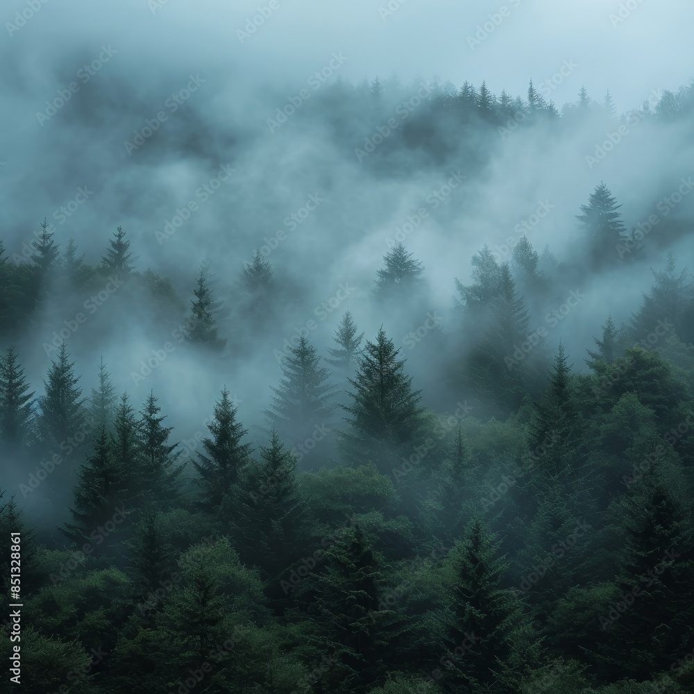 Ethereal Mist Within a Tranquil Forest Ethereal Mist Within a Tranquil Forest