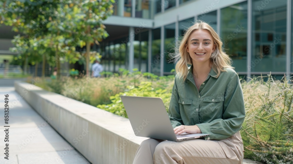 The woman with a laptop