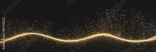 gold glitter waves