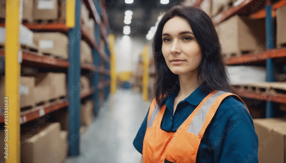 Woman warehouse manager Woman warehouse manager