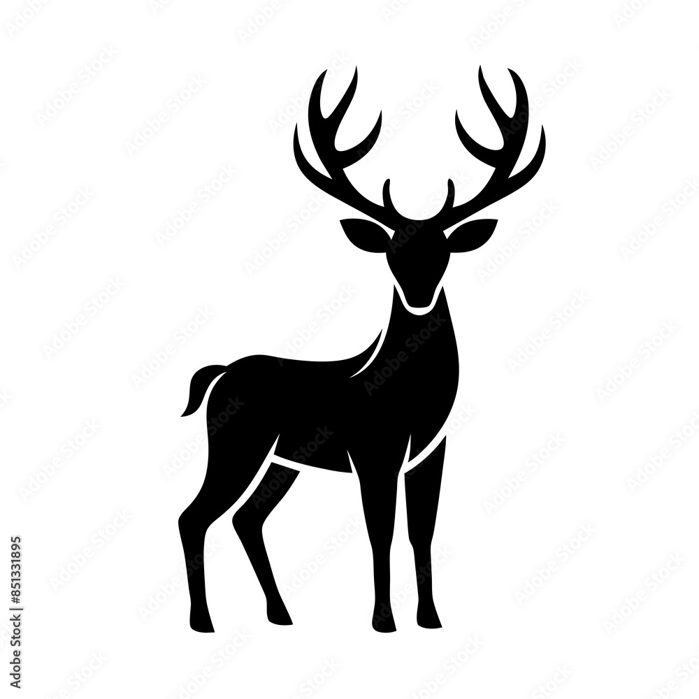 Naklejka premium silhouette of deer
