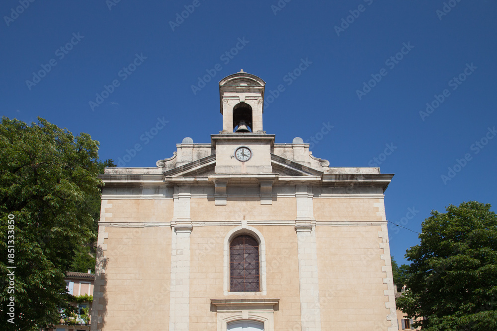 Obraz premium Façade du temple réformé de Dieulefit dans la Drôme