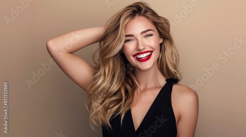 Wallpaper Mural The glamorous smiling woman Torontodigital.ca