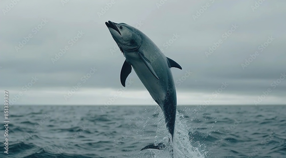 Fototapeta premium dolphin jumping out of water