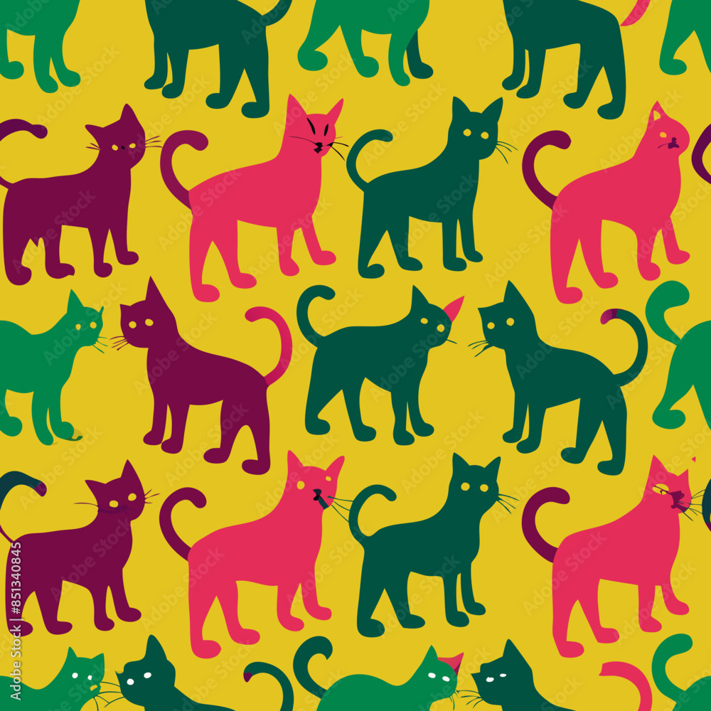 Obraz premium Background image with many cats.