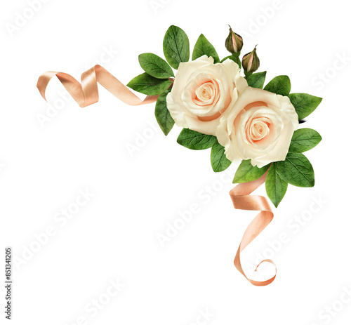 Cream rose flowers in a flo...